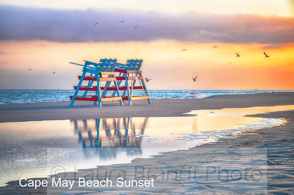 Cape May Beach Sunset