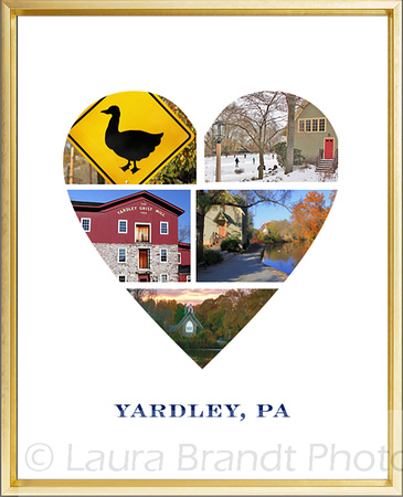 Yardley Heart Collage (Framed)